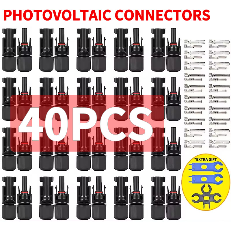 Solar Cable Mc4 Connector - 400/200/100/40/20/10 Buah Konektor Surya Fotovoltaik 1000V30A